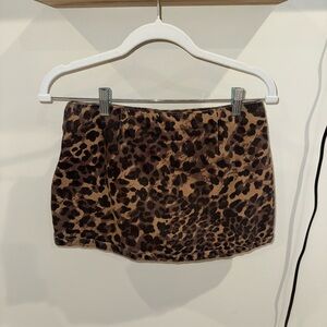 Abercrombie & Fitch Leopard Mini Skirt - Brown/Black